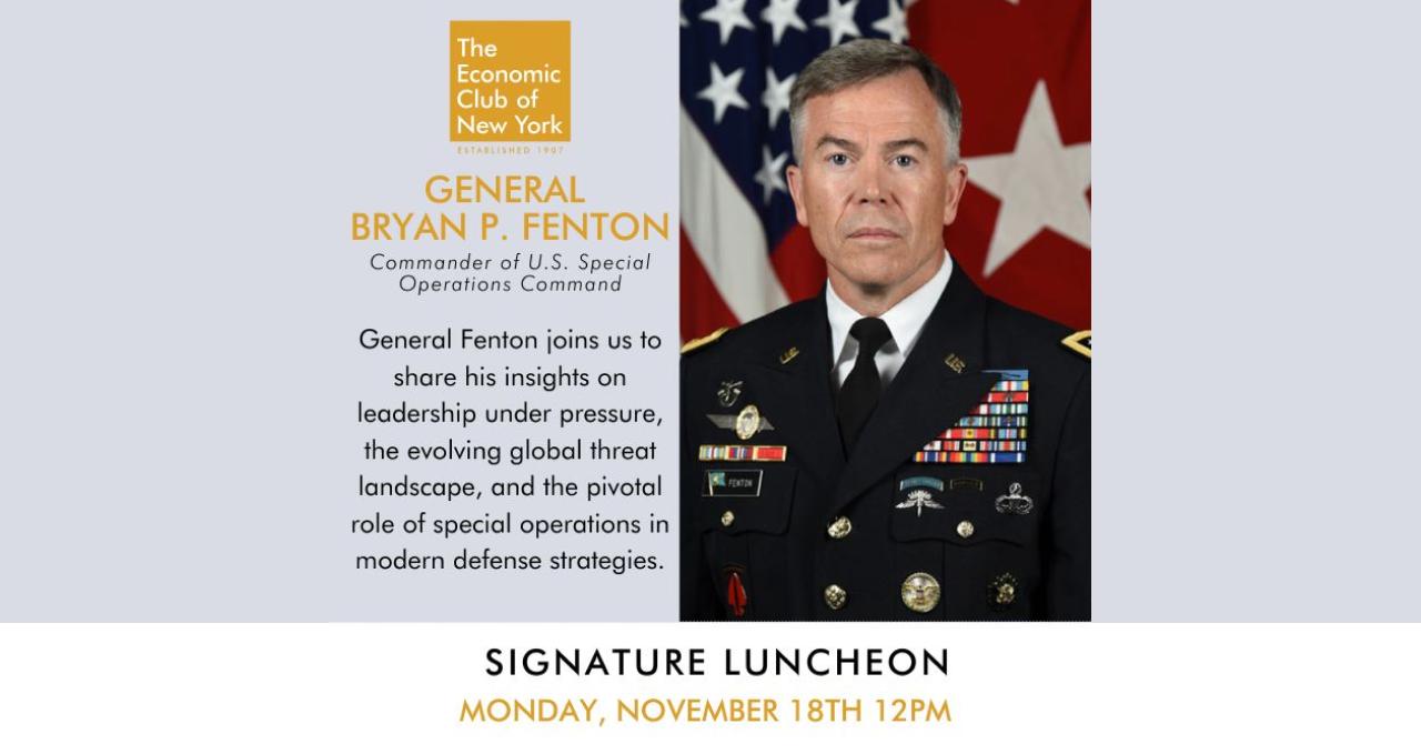 General Bryan P. Fenton Event